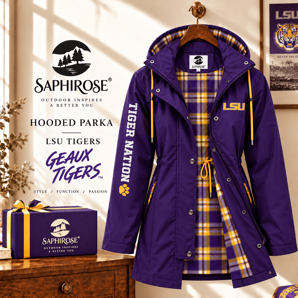 LSU Waterproof windbreaker jacket DNBN