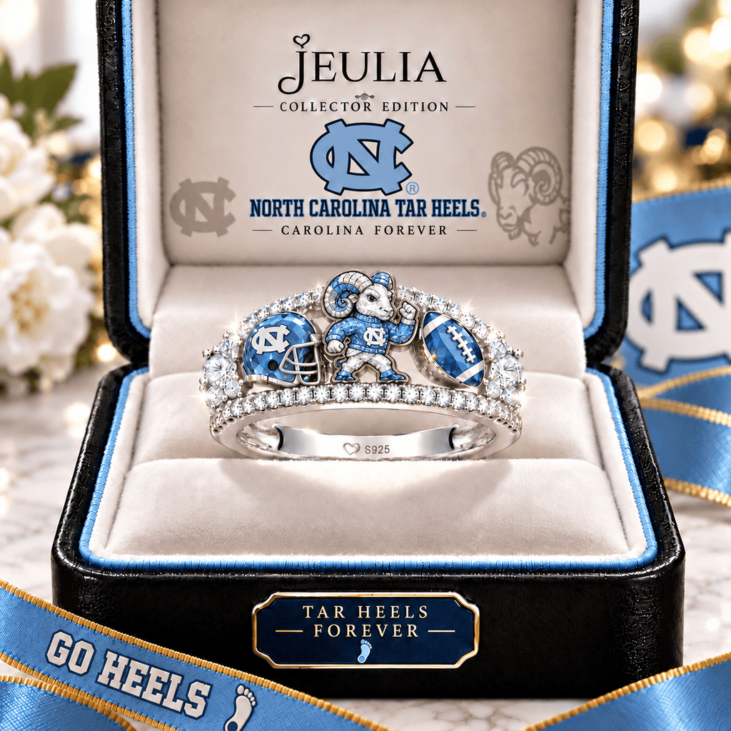 UNC Premium Charm Pavé Statement Ring NTNA