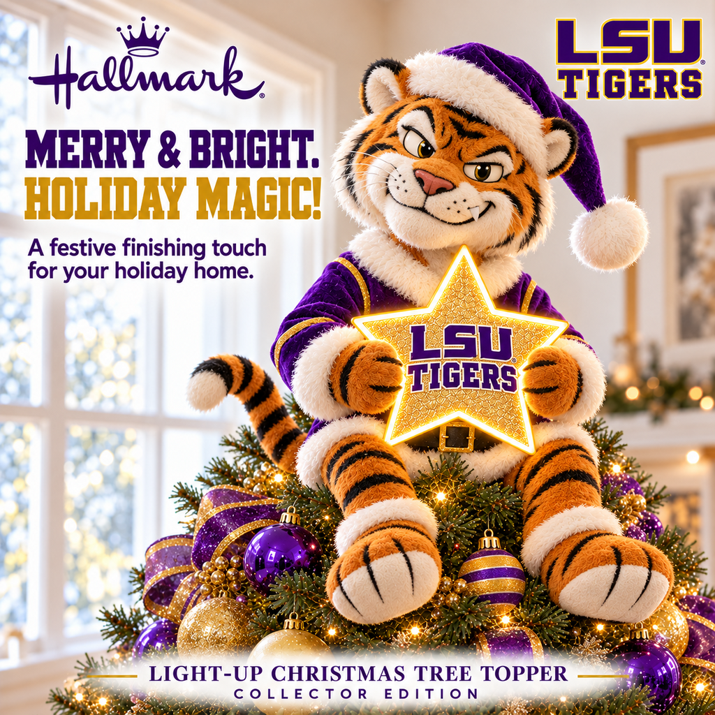 LSU ILLUMINATED CHRISTMAS TREE TOPPER HQH