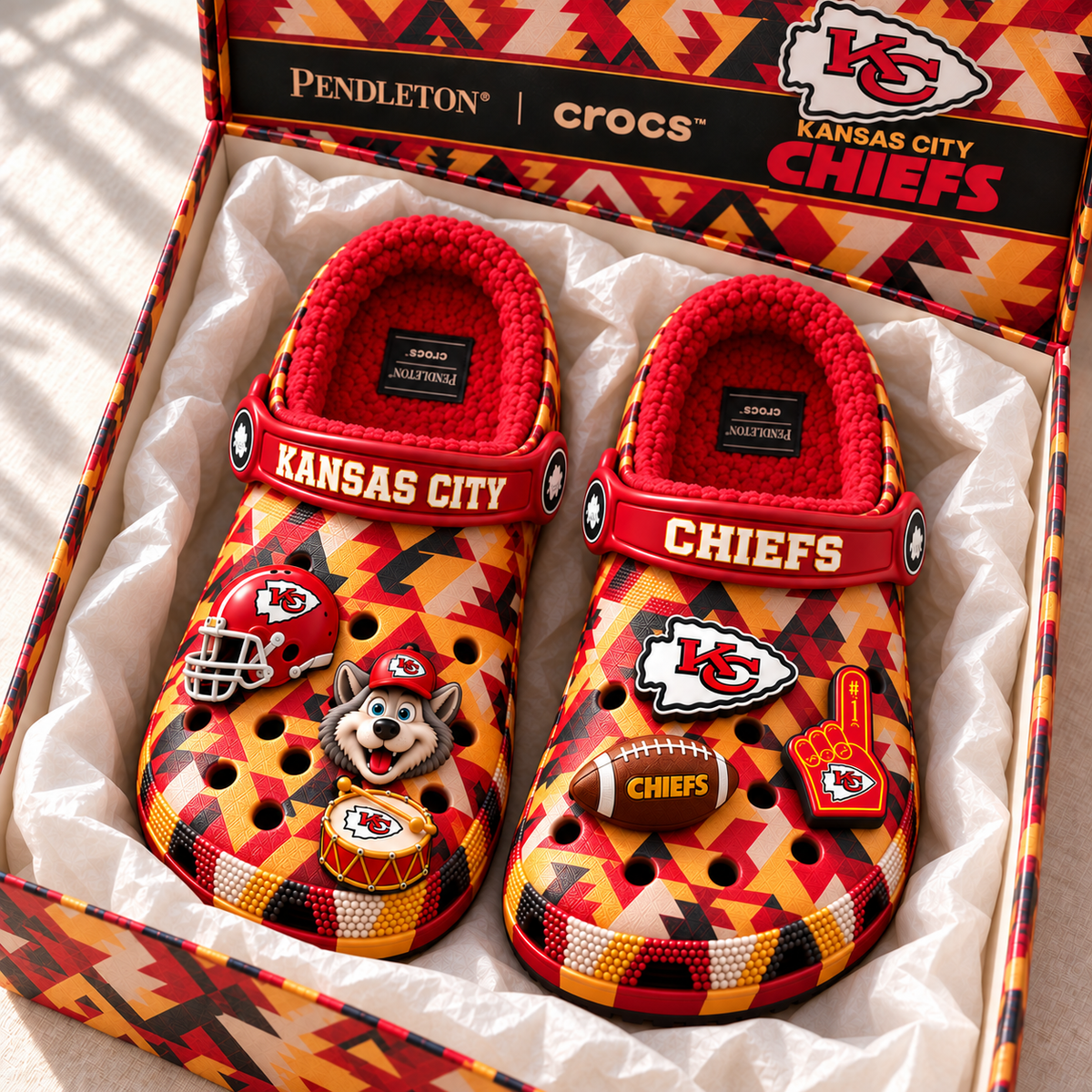 KCC Premium Fleece-Lined Crocs Clogs NTTB