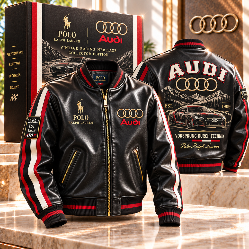 AUD PREMIUM LEATHER BOMBER JACKET NTNA