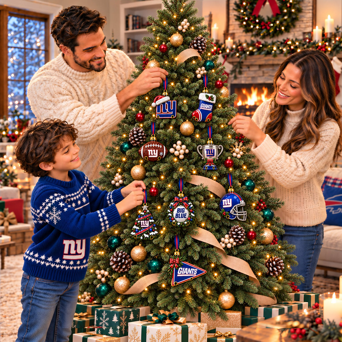 Premium NYG Christmas Bell Ornament PVNA