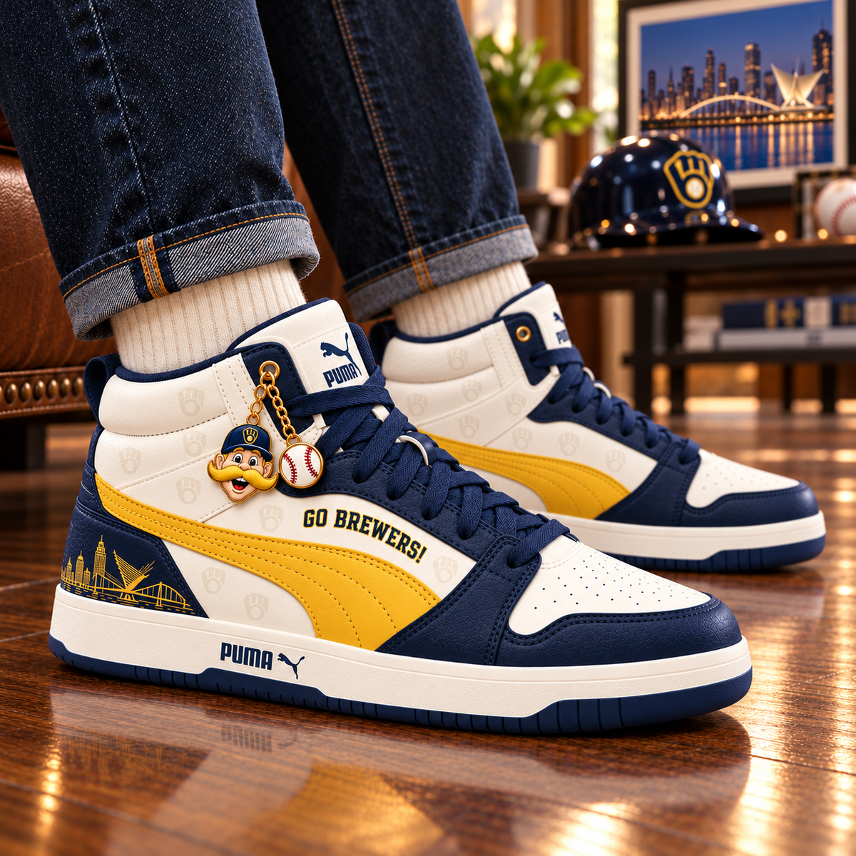 MLKB Premium Mid-Top Sneakers with Charms PNPA