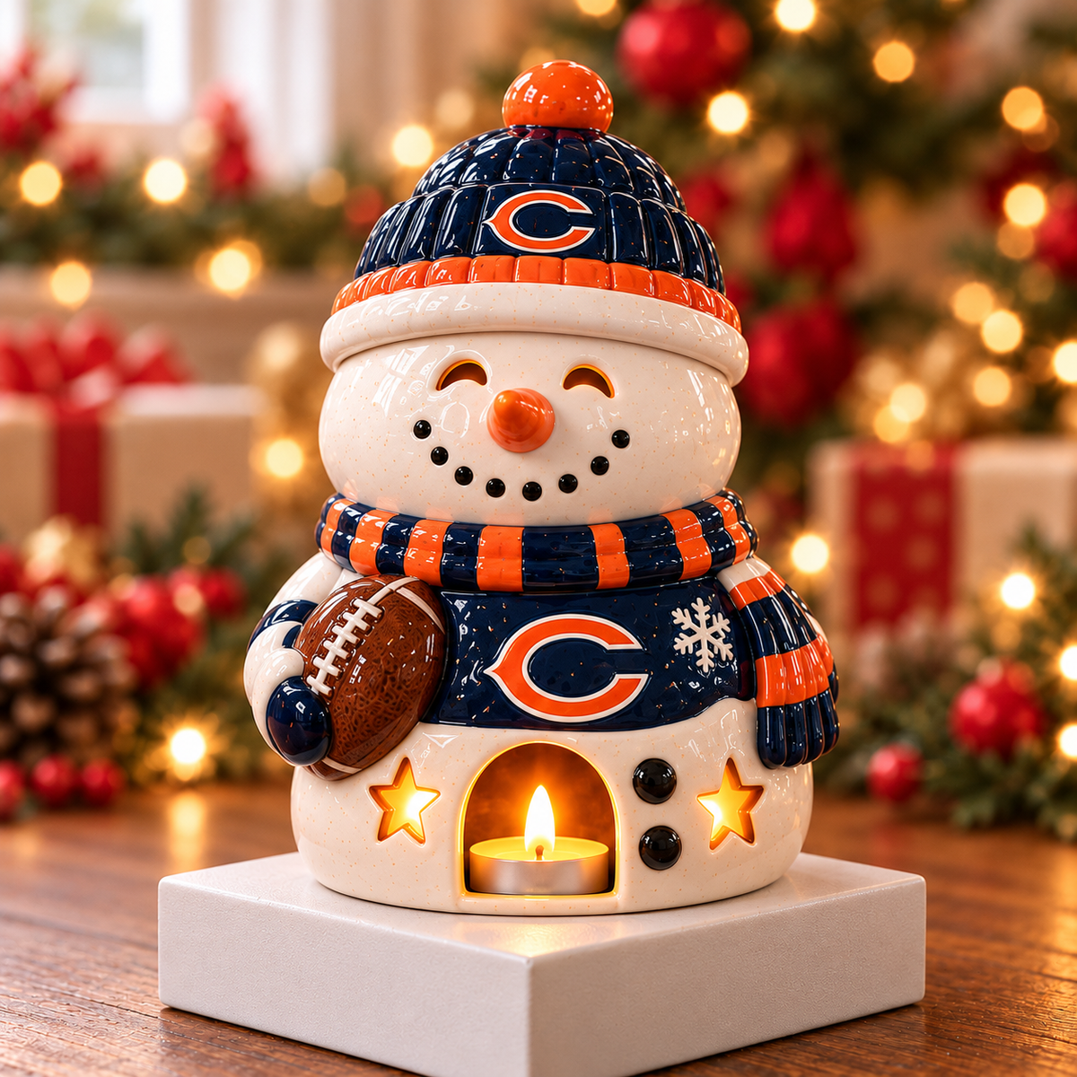 CCB CHRISTMAS CERAMIC CANDLE HOLDER HQH 3