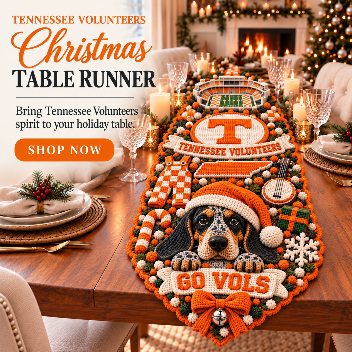 Premium TVF Crochet Table Runner NTVA