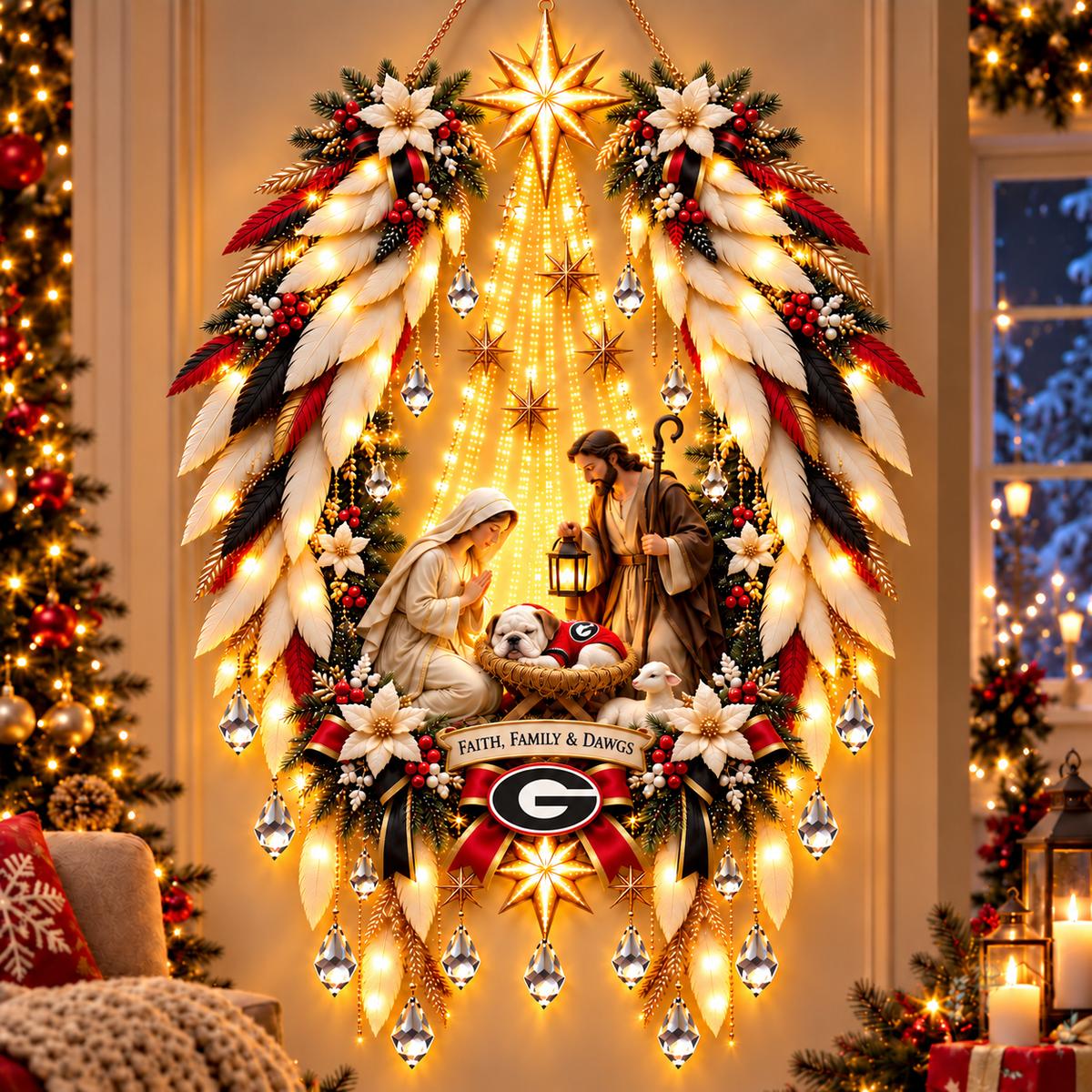 GGBD Illuminated Christmas Nativity Angel Wings PNPA