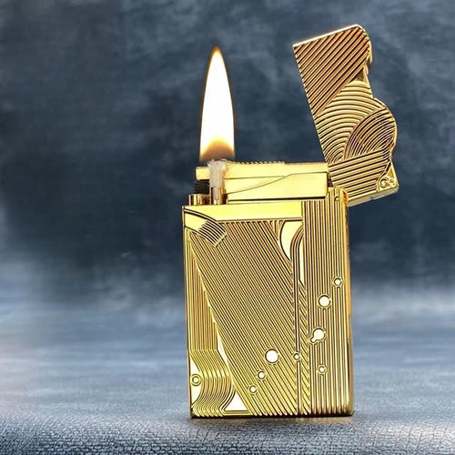 2025 New Classic Sound Brass Lighter Golden Sleeping Mermaid Pattern Retro Kerosene Lighter Fire Man Series Exquisite Men's Gift