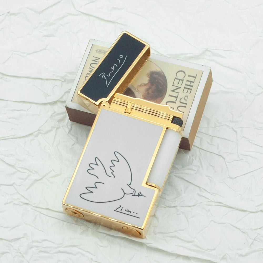 Picasso JT.Dunant Lighter Lacquer Metal Brass Cigar Smoking Cigarette Gadget Outdoors Men Father's Day Best Choice Gifts Unique