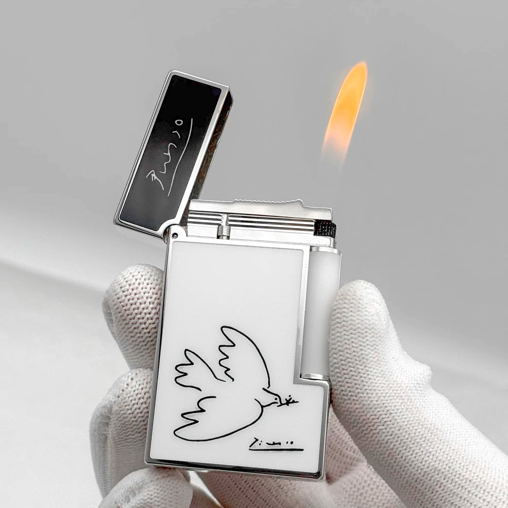 Picasso JT.Dunant Lighter Lacquer Metal Brass Cigar Smoking Cigarette Gadget Outdoors Men Father's Day Best Choice Gifts Unique