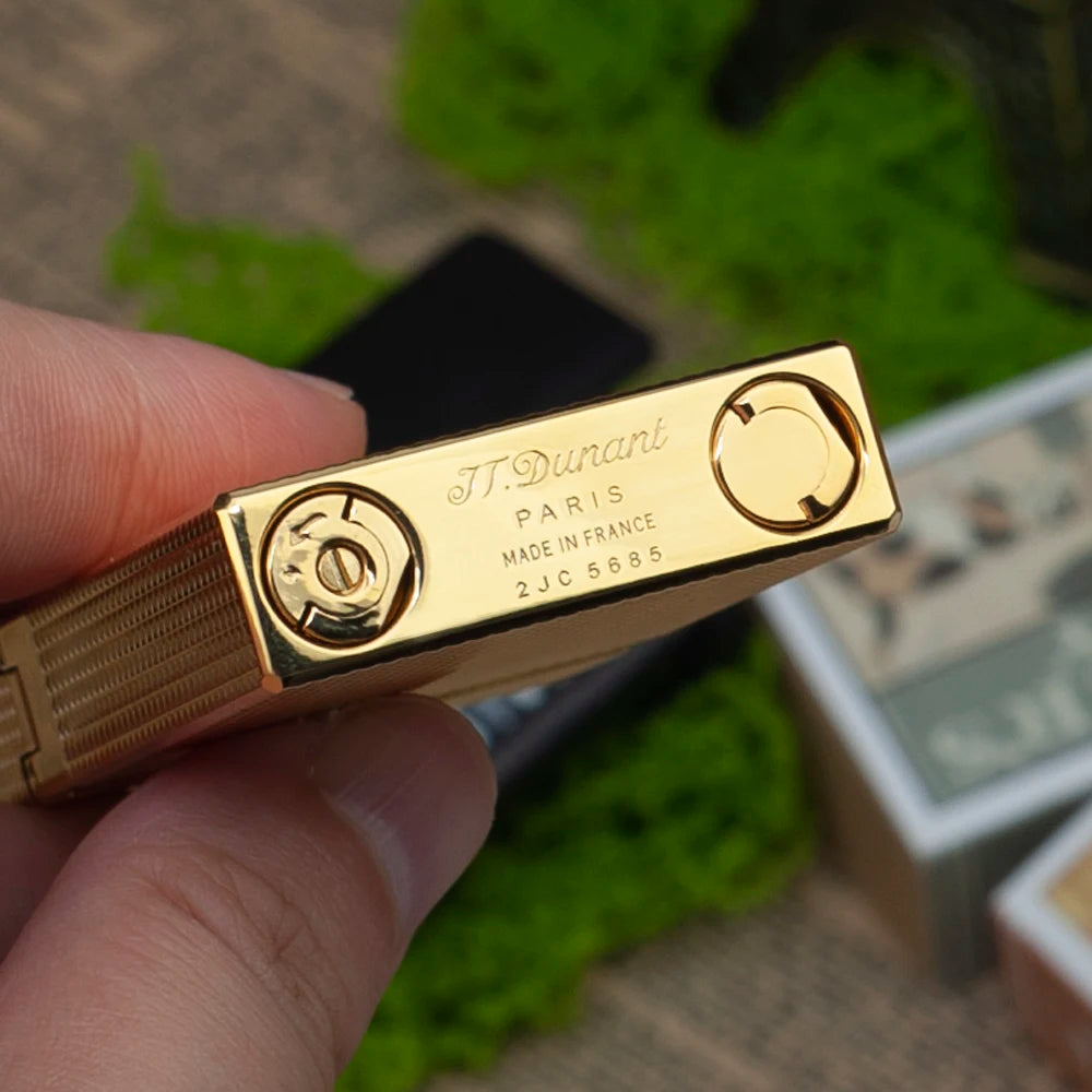 JT Dunant Lighter Ping Sound Butane Gas Lighters Classic Engraved Smoke Gadgets Fashion Cigar Accessory Dropshipping Customized