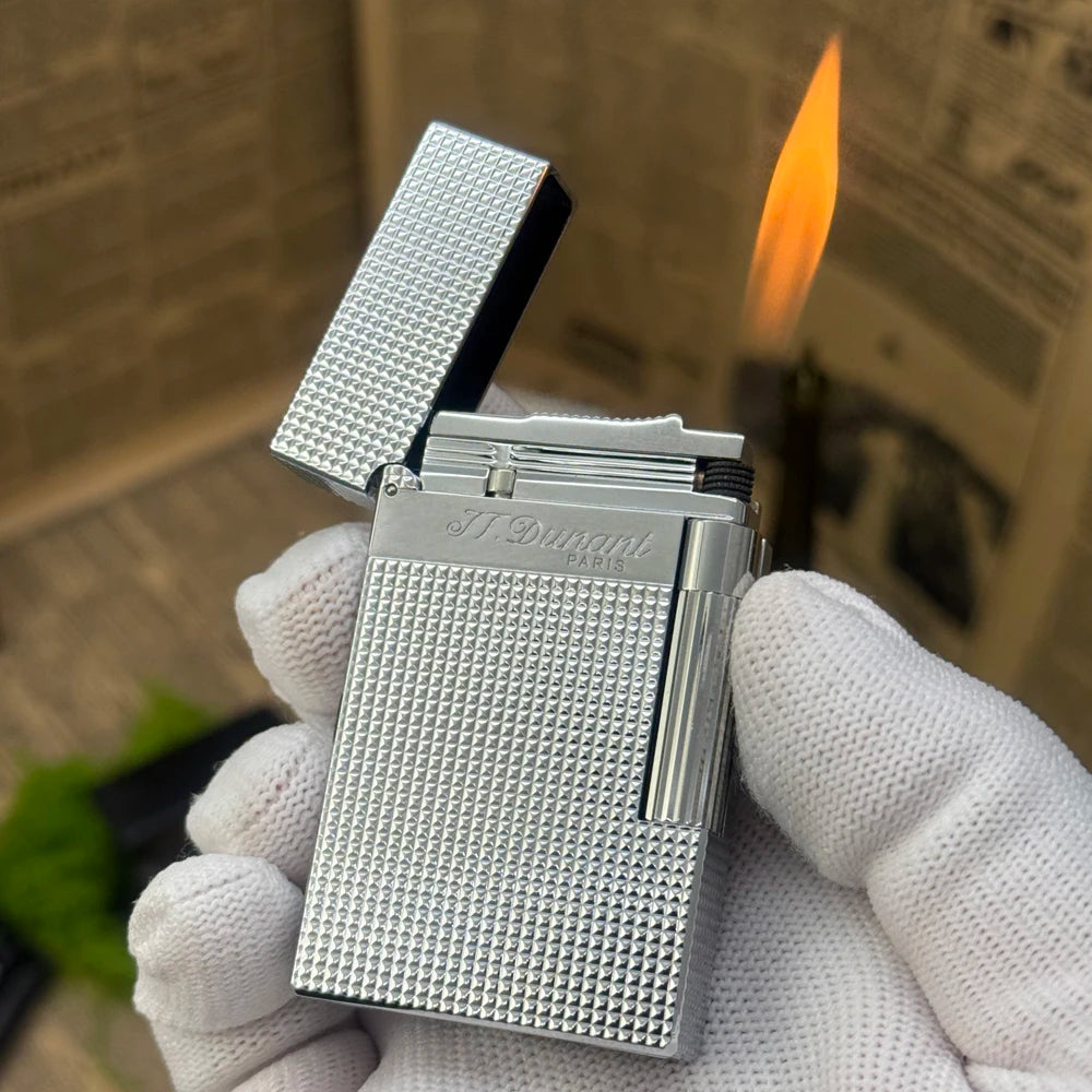 JT Dunant Lighter Ping Sound Butane Gas Lighters Classic Engraved Smoke Gadgets Fashion Cigar Accessory Dropshipping Customized