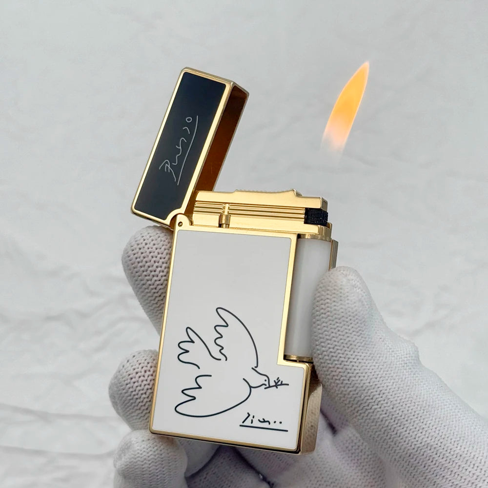 Picasso JT.Dunant Lighter Lacquer Metal Brass Cigar Smoking Cigarette Gadget Outdoors Men Father's Day Best Choice Gifts Unique