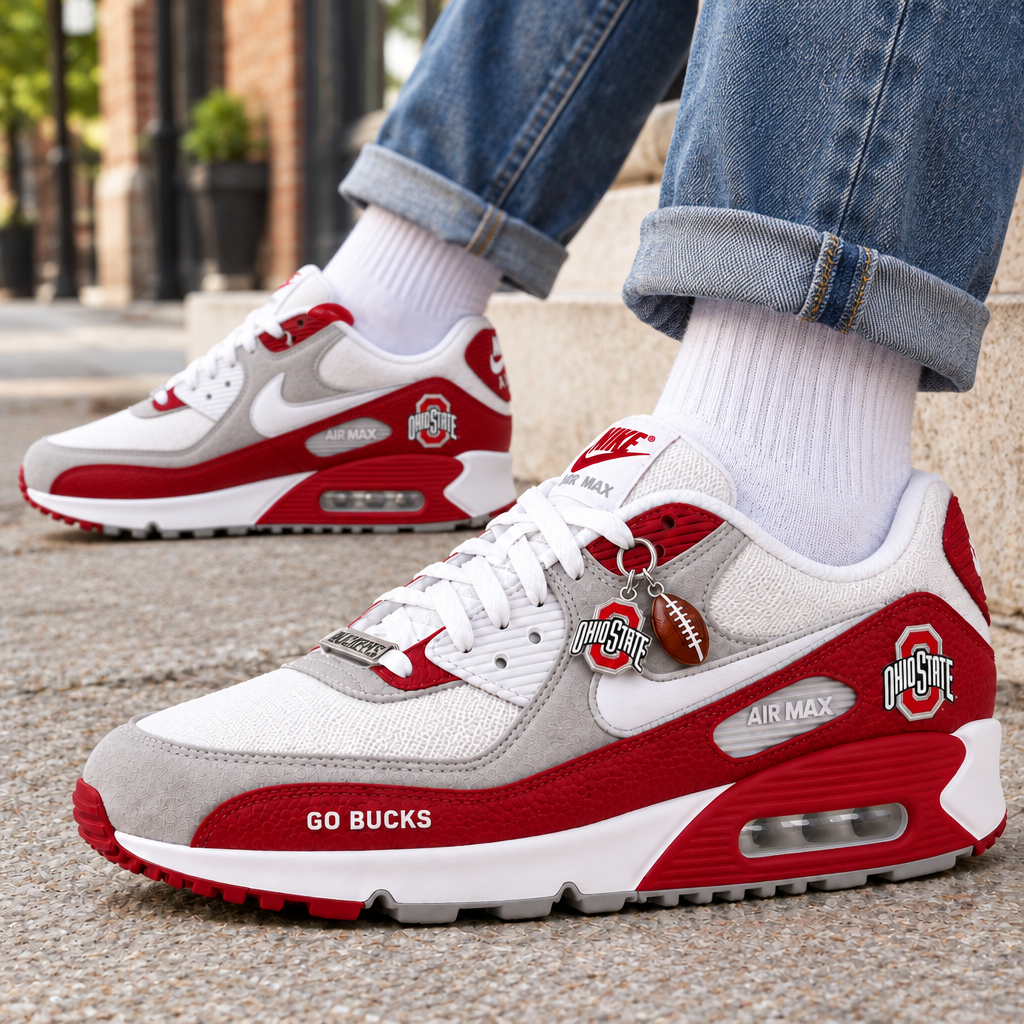 Ohio State Buckeyes Premium Low-Top Sneakers