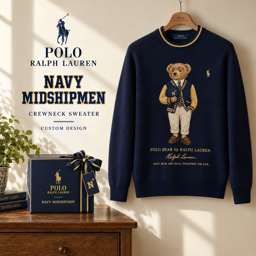 Navy Midshipmen Premium Crewneck Sweater