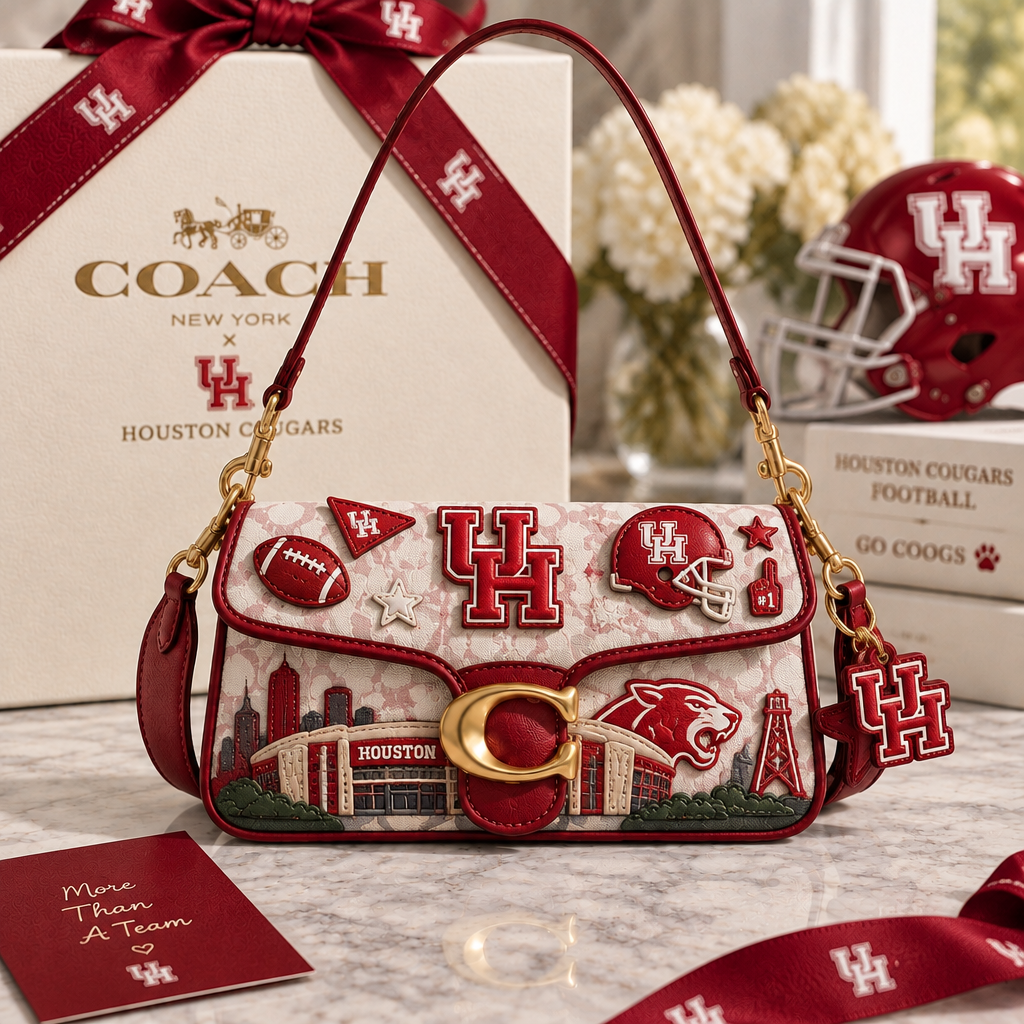 Houston Cougars Coach Shoulder Cross With Charm