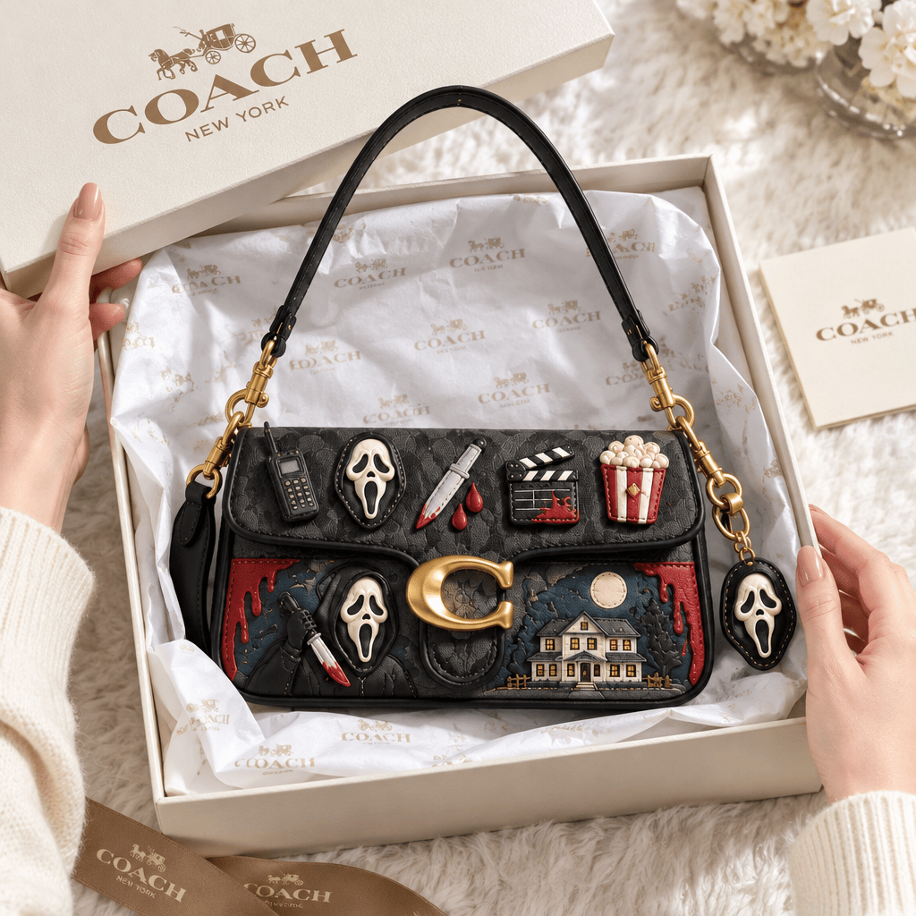 Premium SCRE Coach Shoulder Cross With Charm LNTH