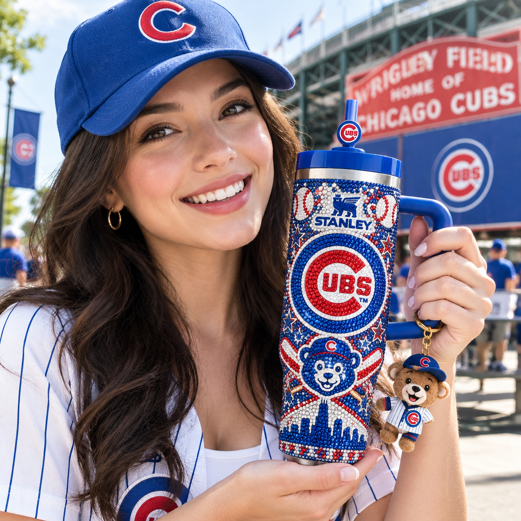 Chicago Cubs 40oz Tumbler With Handle TTNL
